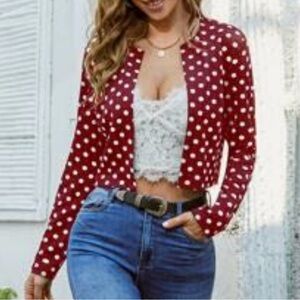 Red Polka Dot Cardigan